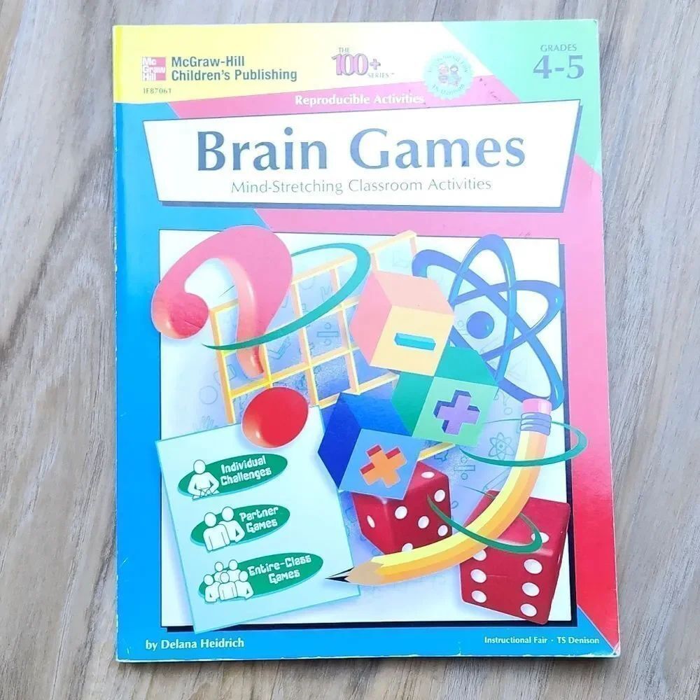 🔸️NWOT McGraw-Hill Brain Games Classroom Activity Book Grades 4-5